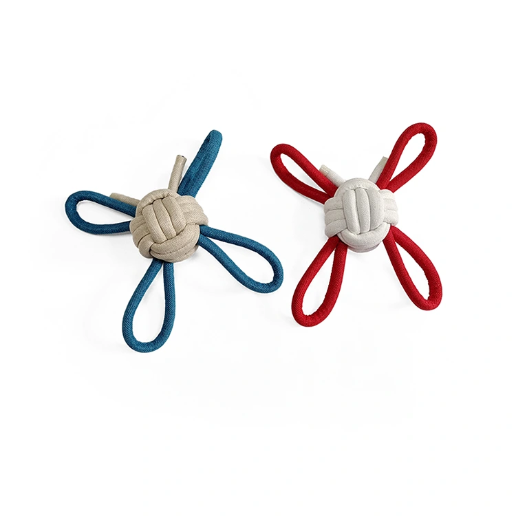 4-slingad boll rep hundleksak