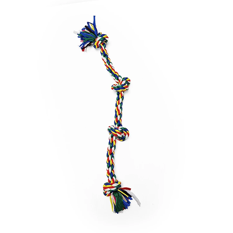 Tug of War Cotton Rope Toys för aggressiva tugga
